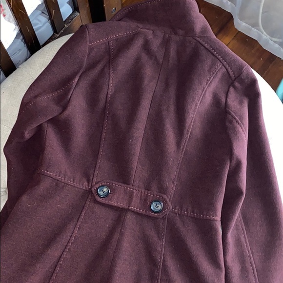 H&M maroon pea coat - Picture 4 of 4